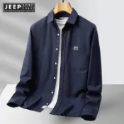 JEEP SPIRIT 1941 ESTD 男士春季休閒百搭領牛津襯衫