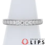 【DOKODEMO】Tiffany & Co.) 半圓形鑽石戒指（7號）（寬度：約0.2-0.3公分）Pt950，拋光，成色極佳 [二手]