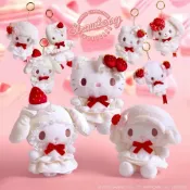 (店+)【SANRIO 三麗鷗】【三麗鷗 草莓蛋糕系列】現貨 日本正版 娃娃 吊飾娃 kitty 美樂蒂 彼安諾 小麥粉 兔媽媽