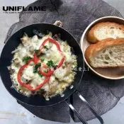 【廠家嚴選】日本UNIFLAME戶外家用長柄迷妳平底鍋煎鍋燒烤盤煎盤正品包郵野營