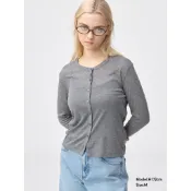 GU 女裝 柔軟透膚開襟外套