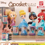 【現貨】轉蛋 扭蛋 日本 萬代 Q posket 迪士尼公主 迷你盒玩 長髮公主 樂佩 茉莉 灰姑娘 小美人魚 全4款