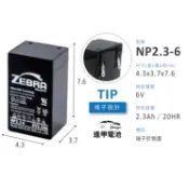 緊急出口燈電池 NP2.3-6 6V 2.3AH 適用緊急照明燈 手電筒 端子在側面