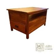 吉迪市柚木家具 【吉迪市100%全柚木家具】柚木簡約造型抽屜咖啡桌 茶几 桌子 客廳桌 抽屜 KLK-23