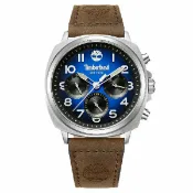 大高雄鐘錶城 Timberland 天柏嵐 TDWGB0042007 三眼多功能腕錶 藍x棕 43.5mm｜樂天領券現折★全館特惠中★指定刷卡回饋10%
