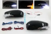 大禾自動車 黑色烤漆 LED 流水燈 後視鏡蓋 適用 MAZDA 3 14-18
