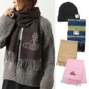 【Vivienne Westwood】經典土星LOGO羊毛流蘇圍巾/毛帽 (多款任選)