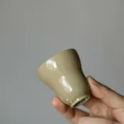 全球選品1館 生活百貨 展瓷定窯黃葫蘆杯陶瓷功夫茶具品茗杯主人杯茶杯聞香杯復古家用杯