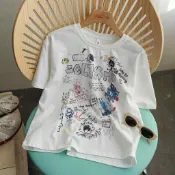 2026香水娜娜童裝夏款塗鴉印花T