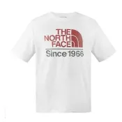  【The North Face】男 彈性透氣純棉短袖圓領T恤.休閒套頭衫.運動上衣(88G3-FN4 雪峰白)