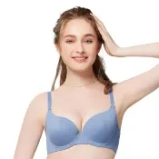 【Swear 思薇爾】無痕美人系列A-D罩壓模素面無痕包覆女內衣(夜幕藍)