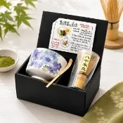 【莉莉貝】日本進口 美濃燒日式抹茶茶杯器具禮盒 櫻花 花工房 抹茶碗 茶盞 茶匙(2款任選)
