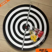 新款限時下殺-新手必備 鏢靶 軟式飛鏢 飛鏢大滿貫 飛鏢靶大飛鏢遊戲雙面可用飛鏢盤40釐米帶6支飛鏢家庭娛樂射擊