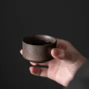 鎏金鐵釉茶杯 新中式功夫茶具 品茗杯 復古陶瓷 主人杯 聞香杯 青瓷茶具 中式茶具 小號單杯 泡茶用小茶杯 茶道專用