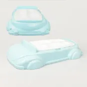 (店+)日本直送 佐倉嚴選 Hashy 汽車造型兒童餐盤 藍色跑車 可拆式分隔餐盤 寶寶餐盤 幼兒學習餐具 副食品
