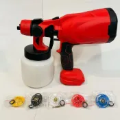 (店+)【通用】鋰電噴漆槍 低價款 通用牧田款18V插腳 低價款鋰電噴漆槍 21V單機+5噴嘴 /手提式油漆噴槍/可調式氣霧噴嘴/高壓電