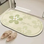 全球選品1館 生活百貨 軟矽藻泥地墊衛生間浴室吸水速乾防滑腳墊廁所門口家用小清新地毯