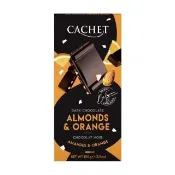 即期品【Cachet】凱薩杏仁柳橙夾心醇黑巧克力(100g)