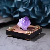 【SmileRocks 石麥】紫羅蘭紫水晶簇 No.104540276(附SmilePad 4.5X4.5底板)