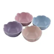 (店+)【Le Creuset】花瓣系列 花瓣碗組 餐碗 湯碗 碗公 10cm 4入 雪紡粉/海岸藍/蜜桃橙/藍鈴紫