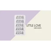 [Little love ］手帳貼紙、描圖紙貼紙、硫酸紙貼紙（4x1.5cm)2入10枚