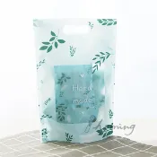 【homing】（1個3元）小清新綠葉霧面手提站立夾鍊袋/牛軋糖袋/餅乾袋/年糖袋/花生糖/核桃糕/立袋/拉鍊袋