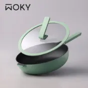 WOKY沃廚Ticera系列哈哈鍋2.0不沾深煎鍋/ 28CM/ 海琉青 eslite誠品