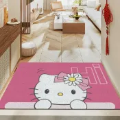 🌟【臺灣最低價】🔥HelloKitty入戶門絲圈地墊大門口耐臟進門墊pvc地毯玄關腳墊子