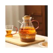 (店+)水果花茶壺套裝蠟燭溫茶爐加熱保溫美容院茶具下午茶套裝輕奢高檔