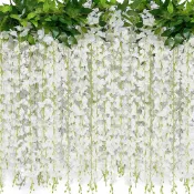 洛陽牡丹 仿真紫藤花串豆花假花藤條室內空調管道裝飾纏繞遮擋婚慶絹花吊頂