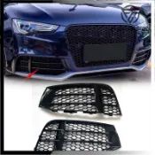 適用於08-16款Audi奧迪A5 RS5 霧燈框 前保桿霧燈格柵亮黑邊框8T0807681