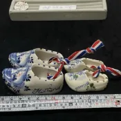 精緻來自荷蘭（Holland）的陶瓷木屐鞋 旅遊紀念品、居家擺飾或聖誕掛飾(大雙售出，剩小雙$390)@qp232-5#