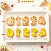 生日快樂蛋糕餅乾模具生日禮物數字按壓3D模具愛心烘焙卡通模具