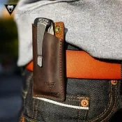 〈💥戶外用品〉瘋馬皮EDC工具套多用途刀套多功能戰術筆收納包腰帶組合工具鉗套