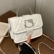 ✨免運🔥台灣發貨❤️‍🔥2026新款HelloKitty金屬凱蒂貓手提包斜挎小方包高級感百搭鏈條包