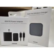 全新未拆 圖片僅供參考 三星原廠 正品真品 無線閃充充電板 45W 快充旅充組