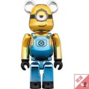 (店+)（現貨）BEARBRICK  史都華 電鍍小小兵 1000％ 暴力熊 神偷奶爸 卡通 電影 限量 凱文 聯名 玩具有毒
