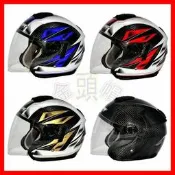 ㊣金頭帽㊣【免運+送$350電彩鏡片】【可面交】【M2R CF1 CF-1】CARBON 碳纖維 內墨鏡 雙D扣 安全帽