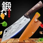 🎉公司可開票#龍泉鍛打多用屠宰刀不銹錳鋼豬肉檔剔骨剝皮割肉刀切肉切片切菜刀