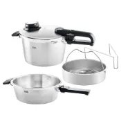 (店+)【Fissler】德國菲仕樂皇家健康壓力鍋 22cm/4.5L+2.5L 快速4段式 業界最安全的壓力鍋 德國製