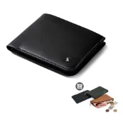 Bellroy Hide & Seek Hi 系列真皮橫式零錢短夾 - 沉穩黑 WHSE 送真皮零錢包