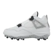 (店+)【NIKE 耐吉】足球鞋 Jordan 4 Retro TD 男鞋 白 膠釘 美式足球 棒壘球 HQ0207-106