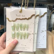 客製化 卡片 小卡 美甲卡 穿戴甲卡片 ins穿戴甲展示卡紙 高級美甲 背景包裝卡片 成品收納 燙金紙片 防塵袋