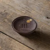 全球選品1館 生活百貨 紫泥福祿波紋建水中式陶瓷茶渣缸杯洗水盂家用廢水缸功夫茶道配件