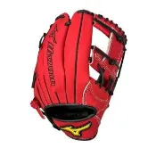 【MIZUNO 美津濃】工字檔全牛皮棒球手套11.75吋紅X黑帶皮(1ATGH26603 62)
