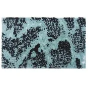【Sorema 舒蕾馬】可機洗葡萄牙製 奢華時尚-MARBLE銀湖藍 腳踏墊 50x80cm(★頂級SPA渡假飯店衛浴品味★)