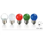 高氏 KAOS LED E27 1W 燈泡 球泡 電燈泡 小夜燈 黃光 紅光 藍光 綠光 1瓦 110V