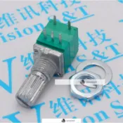 【琪琪優選】5腳 RV097NS 單聯 電位器 B10K 帶開關 音響/功放/密封 柄15mm-qqmark588-