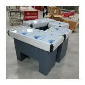 (店+)超市收銀台不銹鋼收款台水果店吧台便利店收款台現代簡約轉角櫃檯