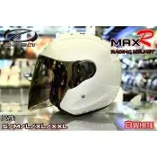 [安信騎士] ONZA MAX-R MAXR 素色 白 半罩 安全帽
